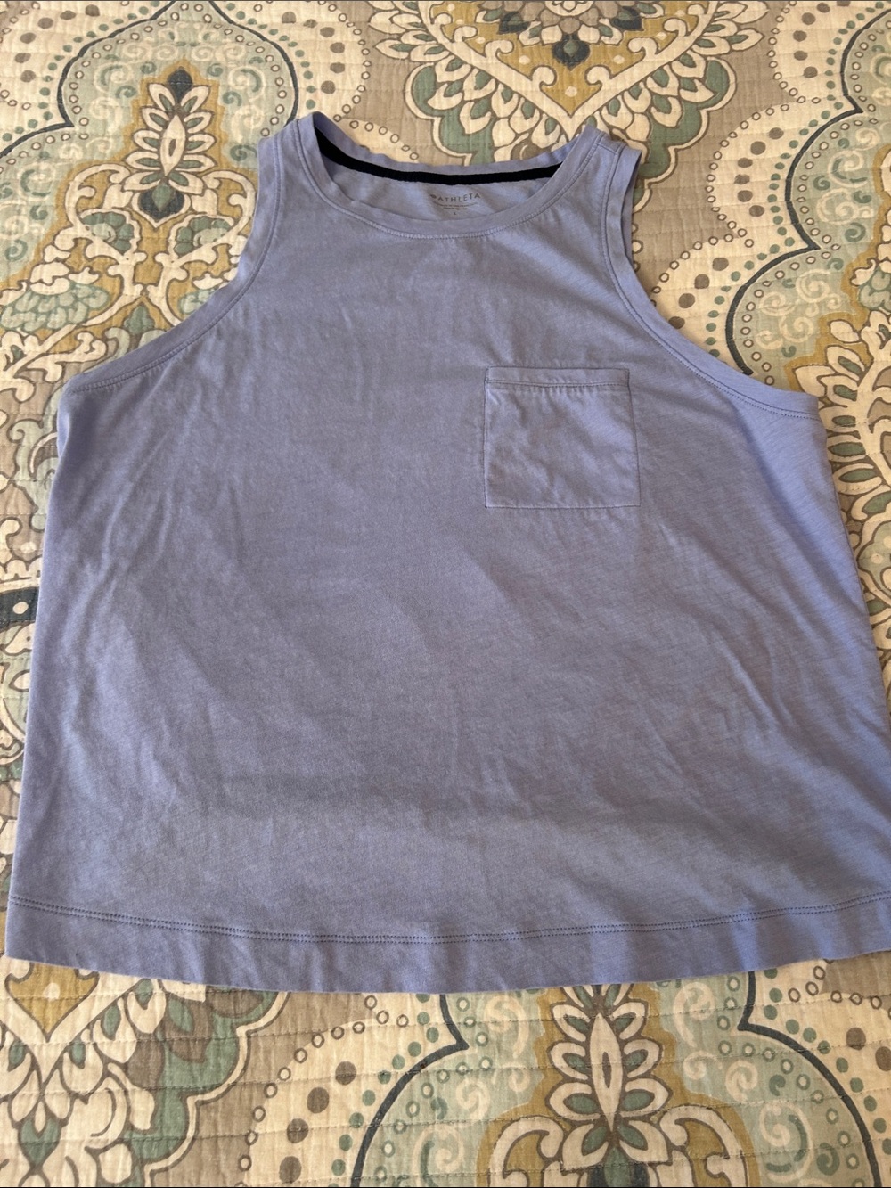 Athleta Lavender Crewneck Active Tee tank with bungee